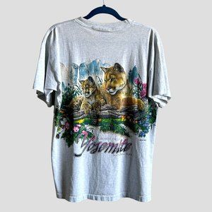 Vintage 90s Yosemite National Park Habitat Shirt Double Sided Single Stitch Sz L